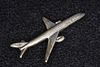 Jet airliner tie-pin