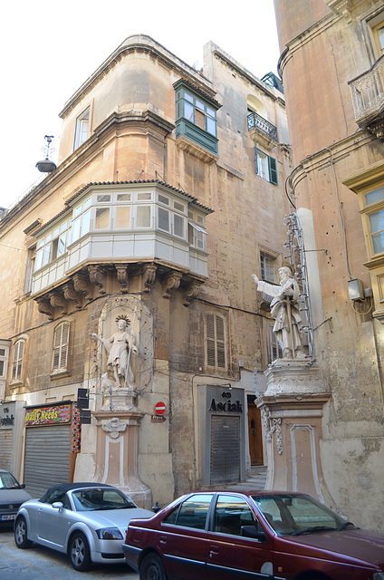 Malta, Valetta, Crossroads of St. Paul Street and Triq L-Arcisqof
