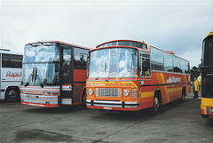 Mulleys F92 KEC (F945 RNV, A19 HWD) and de Zigeuner, Belgium CJP 768 at Showbus, Duxford – 26 Sep 1999 (423-31)