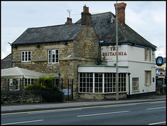 The Britannia pub with old sign