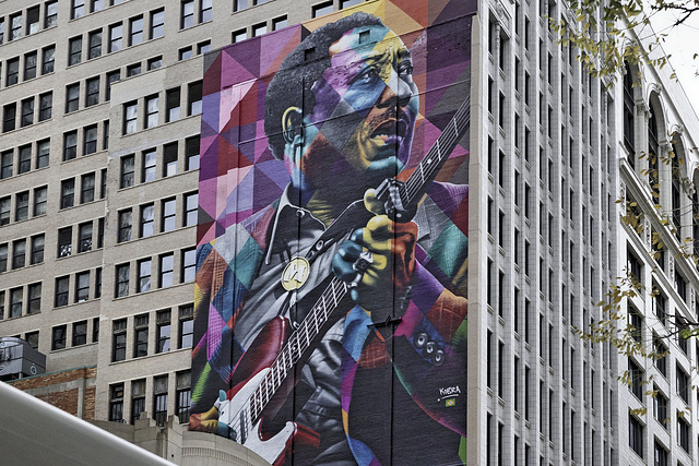 Muddy Waters Mural – 17 North State Street, Chicago, Illinois, United States