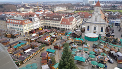 Ausblick vom Turm der Stadtkirche am Marktplatz Ludwigsburg
