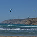 Rhodes, Prasonisi, Kite Surfers and Wind Power Stations