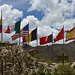 La Paz, All Nations at the Entrance to Moon Valley (Valle de la Luna)