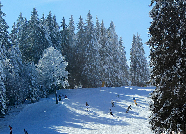 Skifahrer am Feldberg