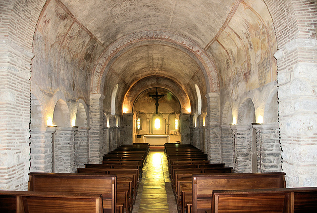 Saint-Maurice-de-Gourdans (01) Eglise du 13e siècle. 19 août 2017.