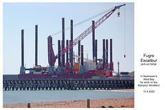 Fugro Excalibur jack-up barge Newhaven 15 4 2020