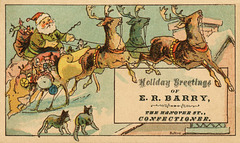 Holiday Greetings from E. R. Barry, the Hanover Street Confectioner, Manchester, N.H.