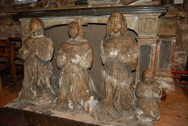Detail of Monument in Stapleford Church, Nottinghamshire