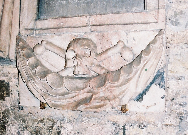Detail of Monument in the Tower of Screveton Church, Nottinghamshire