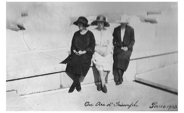 Marjory & co on the Arc de Triomphe  Paris 1923