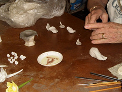 Production of hand-made flowers.