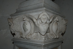 Detail  of Plinth to Bust of Harriet Robertson, Saint Peter's Church, Widmerpool, Nottinghamshire