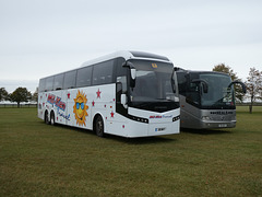 Mil-Ken Travel J18 MKT (FJ07 AEA) and Neal's Travel OIG 6920 at Newmarket Races - 12 Oct 2019 (P1040795)
