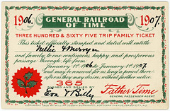 General Railroad of Time Ticket, January 1, 1906, to January 1, 1907