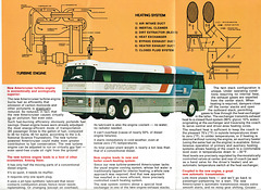Greyhound USA leaflet (1970s) explaining gas turbine coaches (2 of 3)