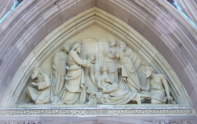 Miracle Relief on the Chapel in Greenwood Cemetery, September 2010