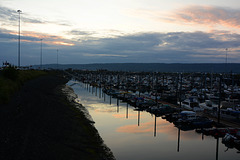 Alaska, Homer, Sunset over the Boats