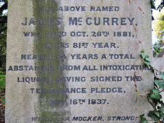 brompton cemetery, london,james mccurrey 1881 obelisk with a temperance theme