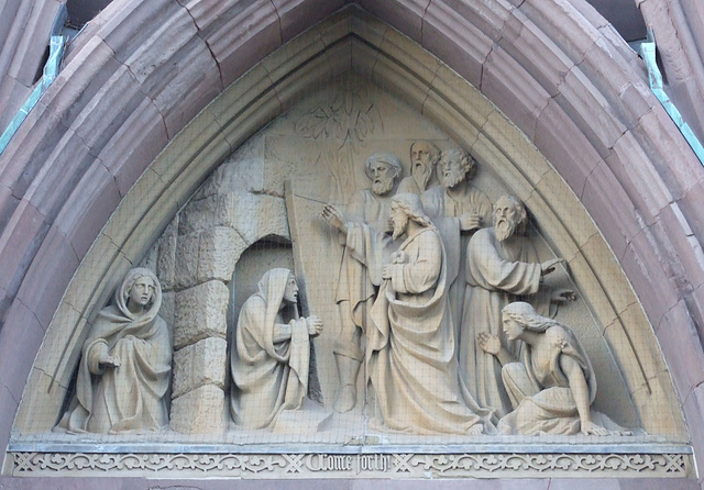 Miracle Relief on the Chapel in Greenwood Cemetery, September 2010