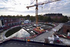 Building work for a new underground parking on the Garenmarkt