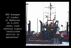 Tug GPS Avenger stern - Newhaven - 26.9.2015