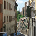 A narrow street in Sienna