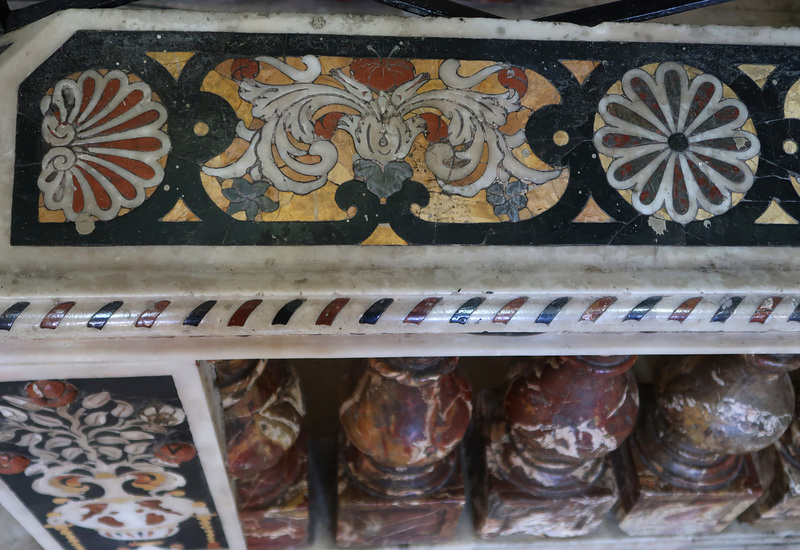Inlaid marble and other stones