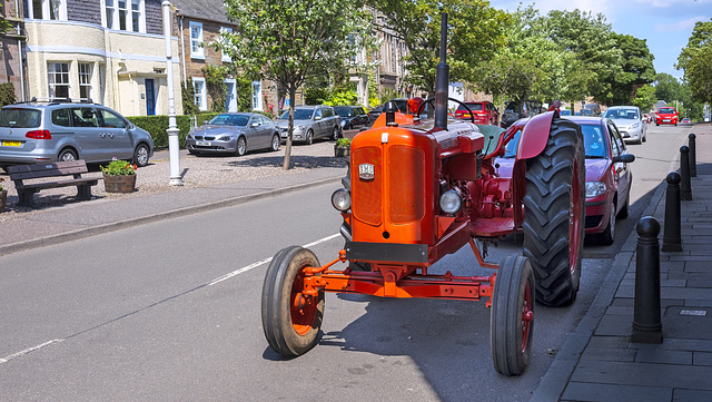 Tractor outside Crail Town Hall
