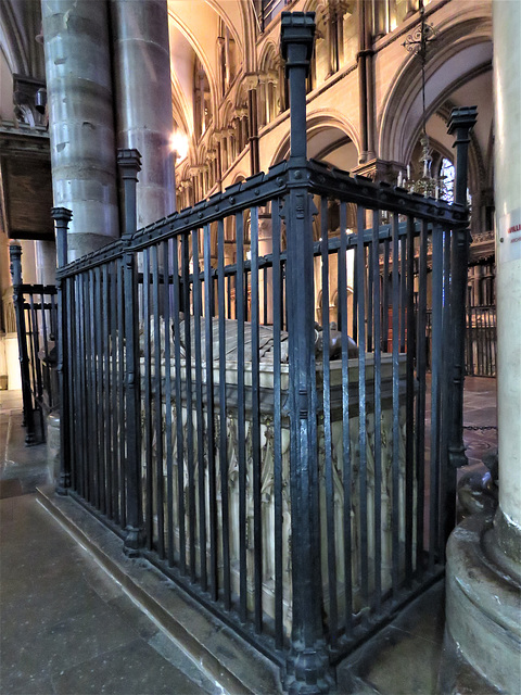 canterbury cathedral (99)ironwork on c14 tomb of archbishop william courtenay +1396