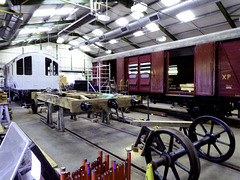 Rail yard workshop - Isle of Wight Steam Railway - Haven Street workshop