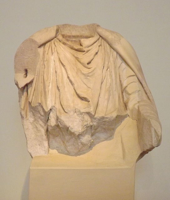 Torso of a Funerary Statue of a Persian from the Kerameikos in the National Archaeological Museum of Athens, May 2014