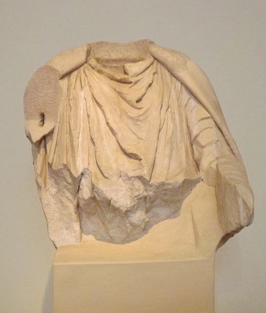 Torso of a Funerary Statue of a Persian from the Kerameikos in the National Archaeological Museum of Athens, May 2014