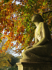 brompton cemetery, london,e.t.smith c19 memorial with figure of faith