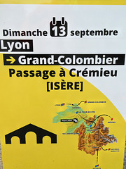 Crémieu (38) Passage du tour de France le 13 septembre 2020 vers 13 heures.