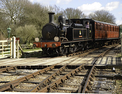 Isle of Wight Steam Railway - 'Calbourne' arriving at Haven Street station