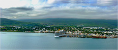 Akureyri city panoramic view -