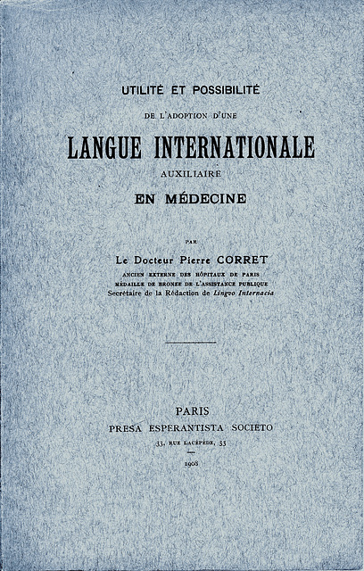 Corret - Utilité et possibilité d’une langue auxiliaire internationale en médecine