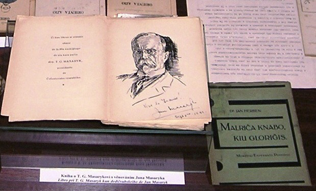 Biografia libro pri T. G. Masaryk en Esperanto-Muzeo en Svitavy (2008)