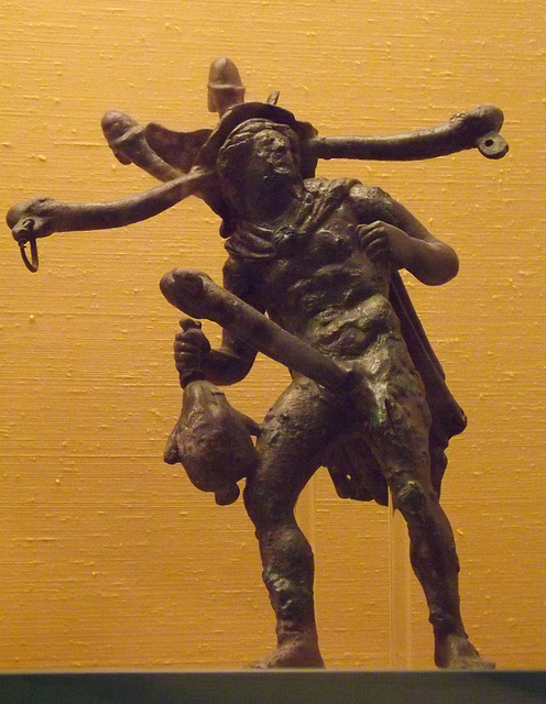 Bronze Tintinnabulum in the form of Mercury with Multiple Phalloi in the Naples Archaeological Museum, July 2012