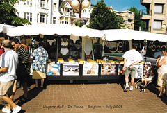 Lingerie stall - De Panne - Belgium - July 2003