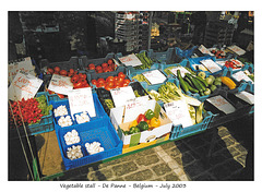 Vegetable stall - De Panne - Belgium - July 2003