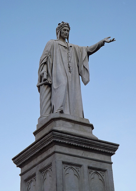 Statue of Dante in Piazza Dante in Naples, June 2013