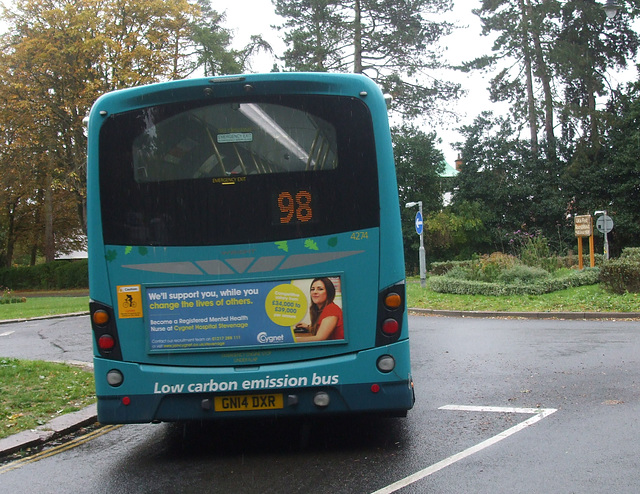 DSCF4894 Arriva the Shires 4274 (GN14 DXR) in Letchworth - 22 Sep 2018