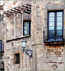 Barcellona : Immagine del centro storico alle spalle della cattedrale