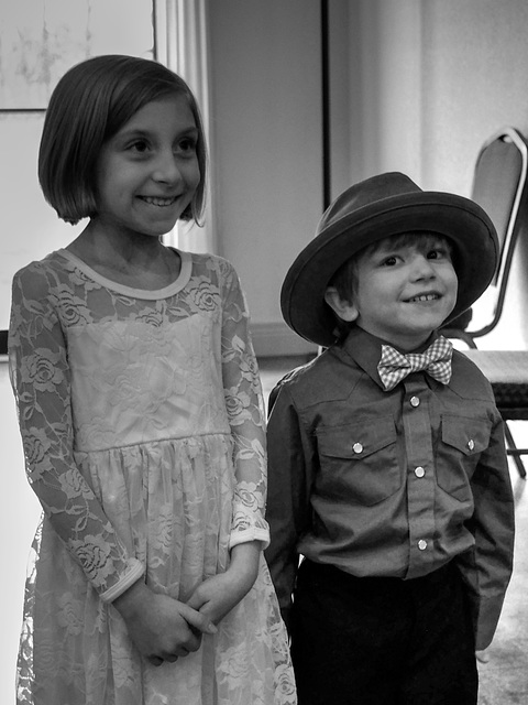 Flower girl number two and ring bearer.