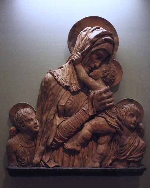 Virgin and Child with Two Angels by Bellano in the Boston Museum of Fine Arts, January 2018