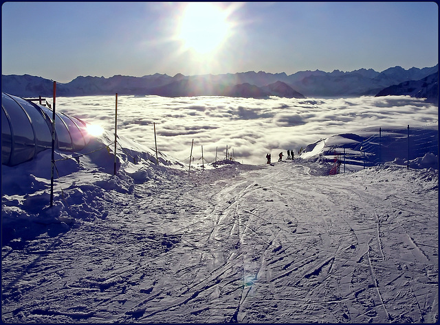 Sauze d'Oulx : sciare sopra un mare di nuvole !