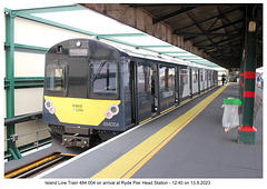Island Line Train 484 004 on arrival at Ryde Pier Head 13 9 2023