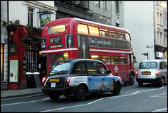 London bus and taxis